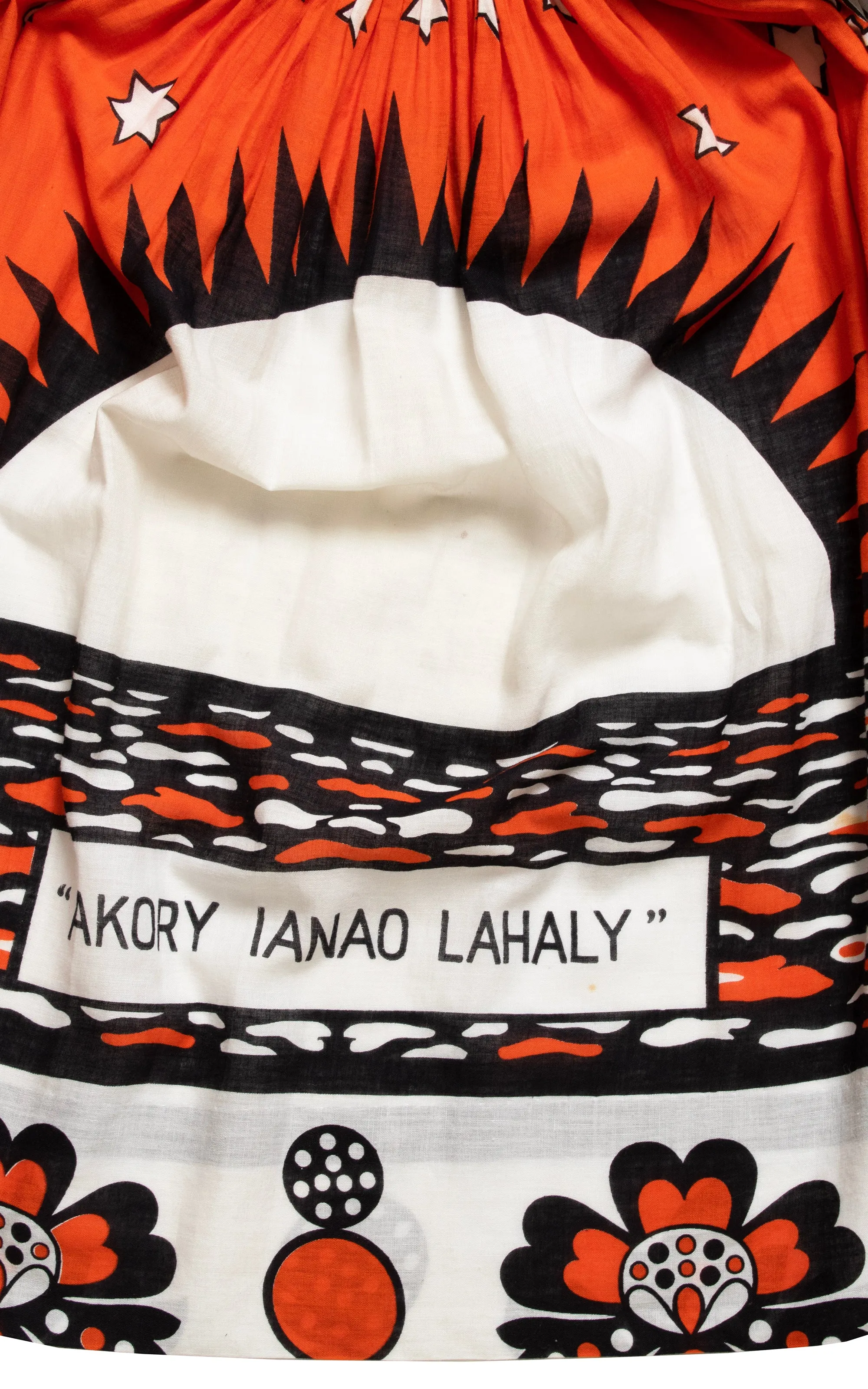 1950s African Novelty Print Cotton Sundress | x-small