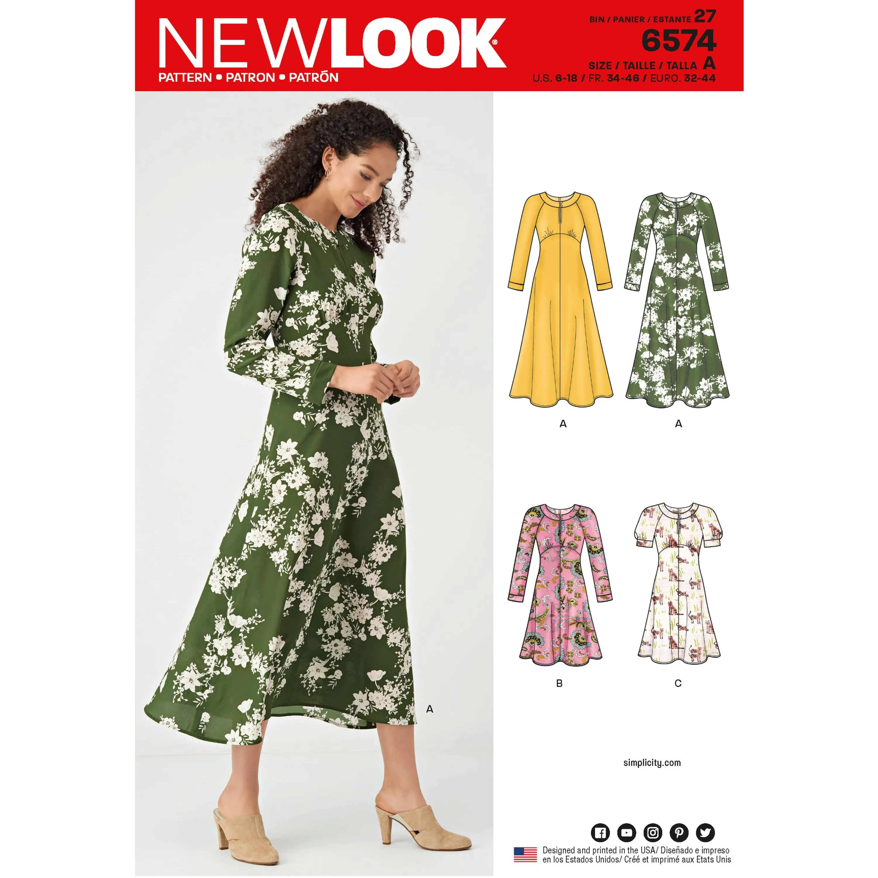 6574 New Look Pattern 6574 Misses' Dresses