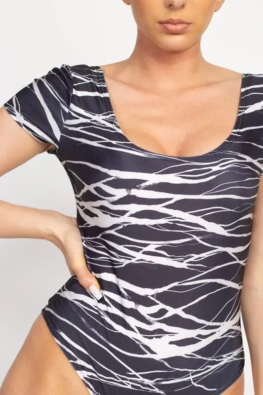 Abstract Print Bodysuit