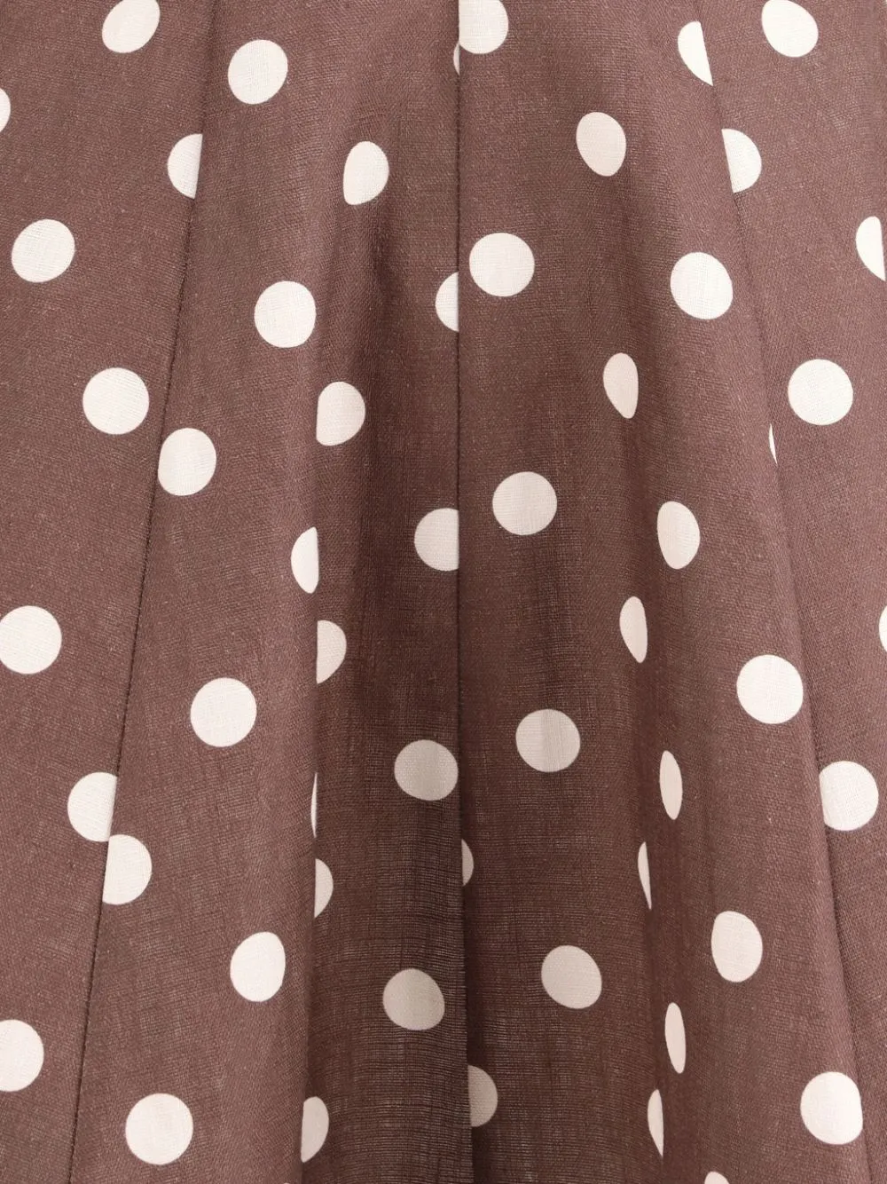 Acacia Fit and Flare Mini Dress in Tan/Cream Dot