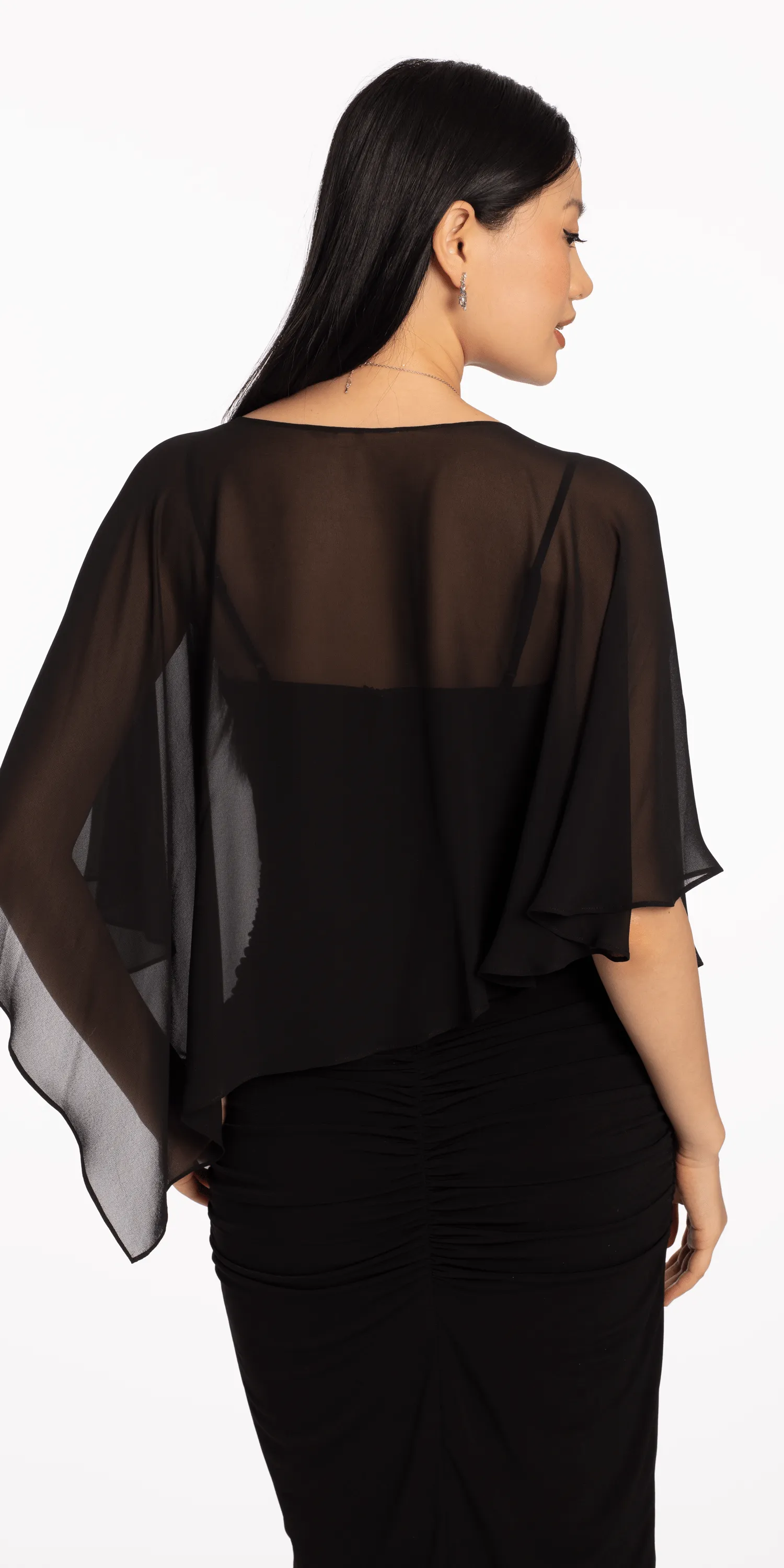 Asymmetrical Chiffon Capelet