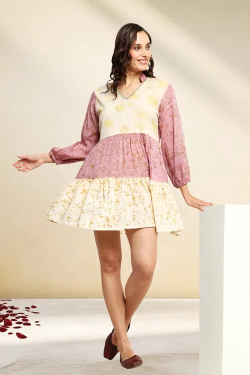 Bageeya "Hanami" Organic Cambric Cotton  Tiered Dress