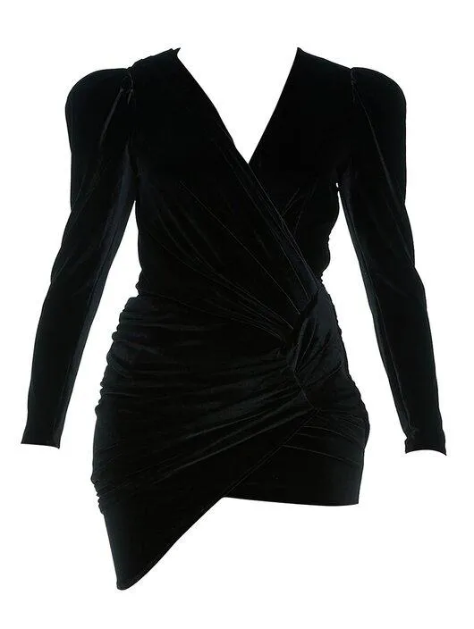 Black Velvet Jersey Dress