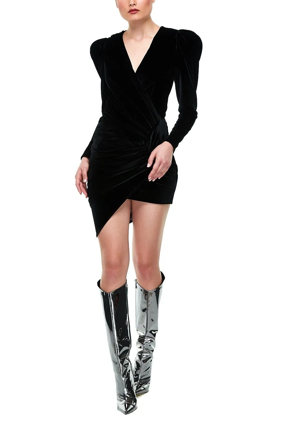 Black Velvet Jersey Dress