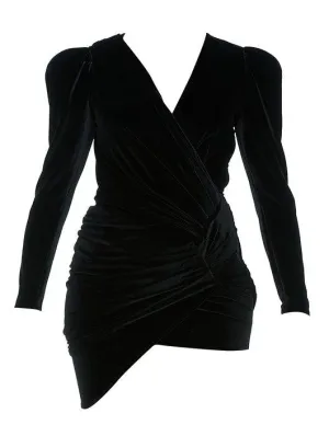 Black Velvet Jersey Dress