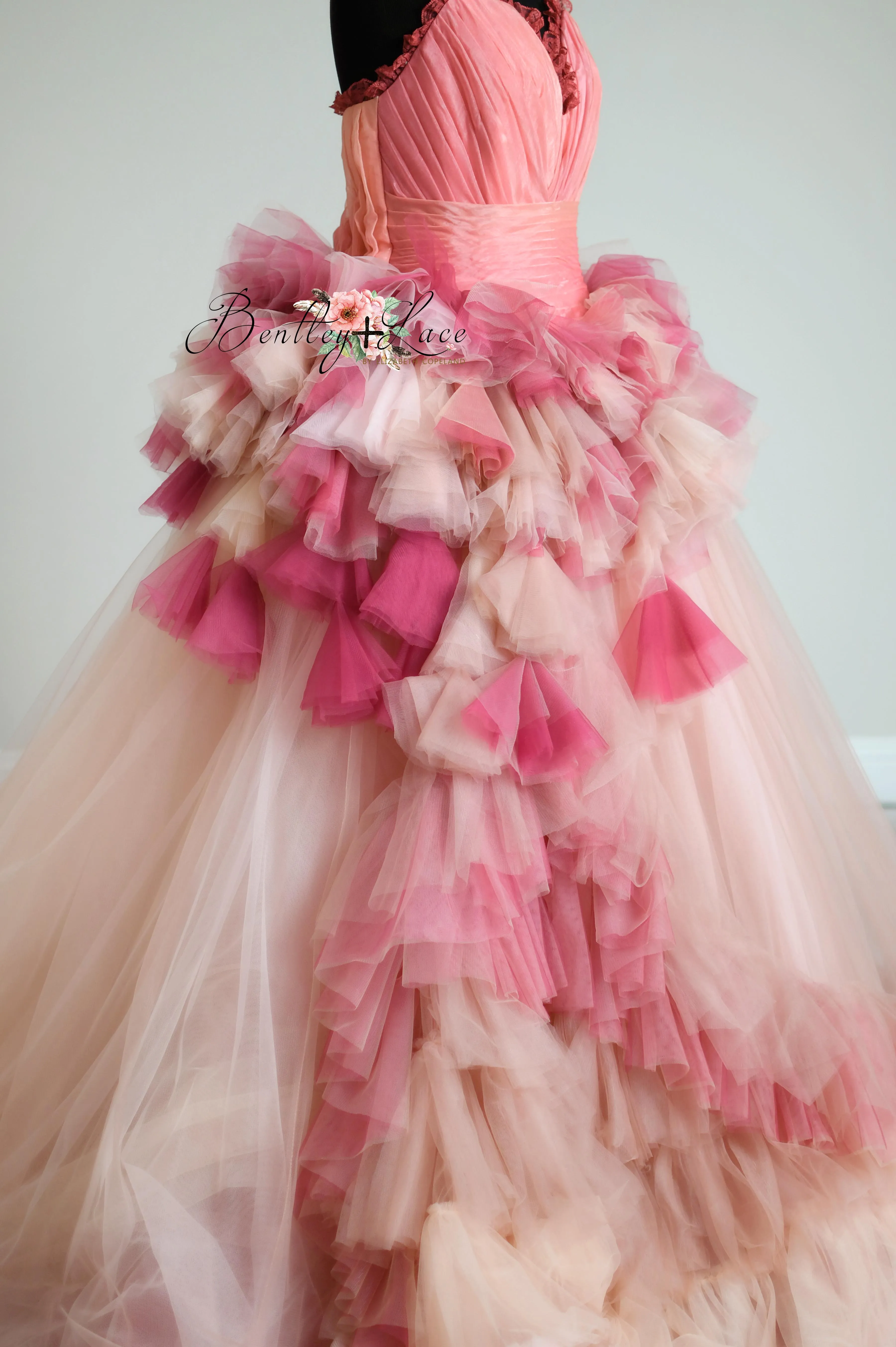 Blush Blossom - Floor Long Couture Rental Gown  (Adult 0-Adult 4)