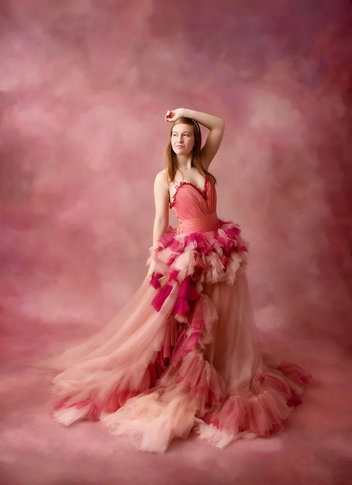 Blush Blossom - Floor Long Couture Rental Gown  (Adult 0-Adult 4)