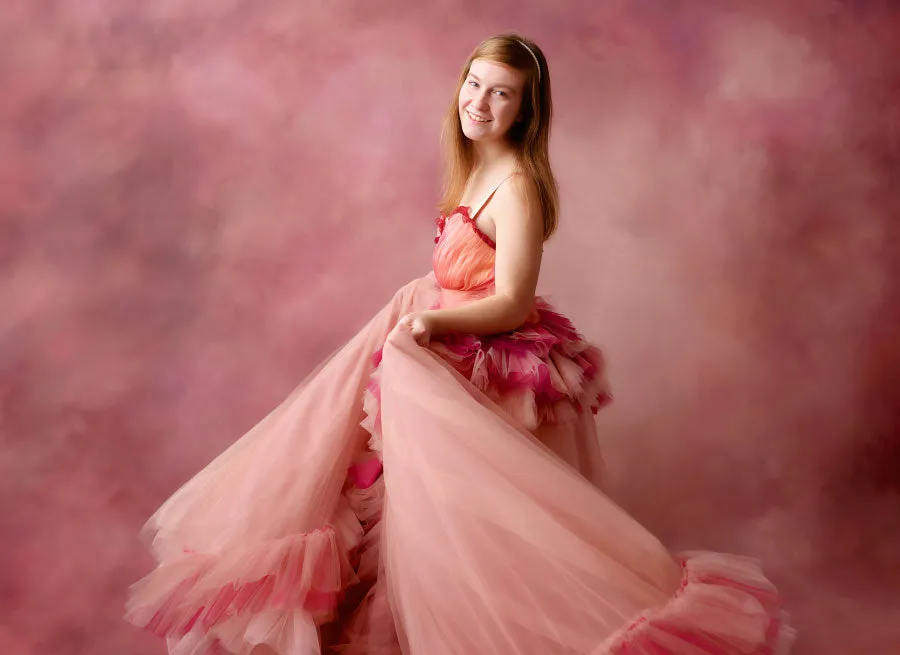 Blush Blossom - Floor Long Couture Rental Gown  (Adult 0-Adult 4)