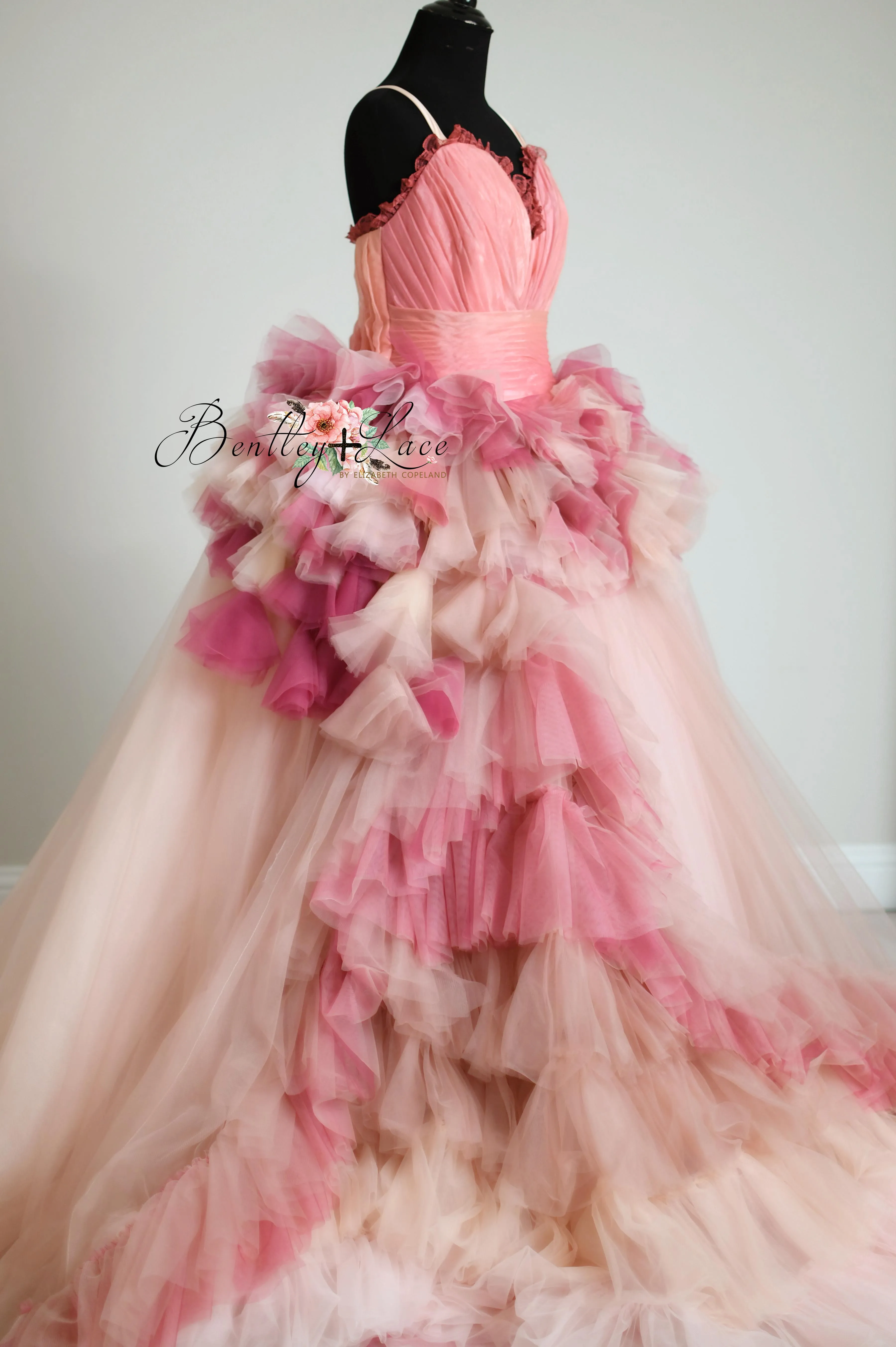 Blush Blossom - Floor Long Couture Rental Gown  (Adult 0-Adult 4)