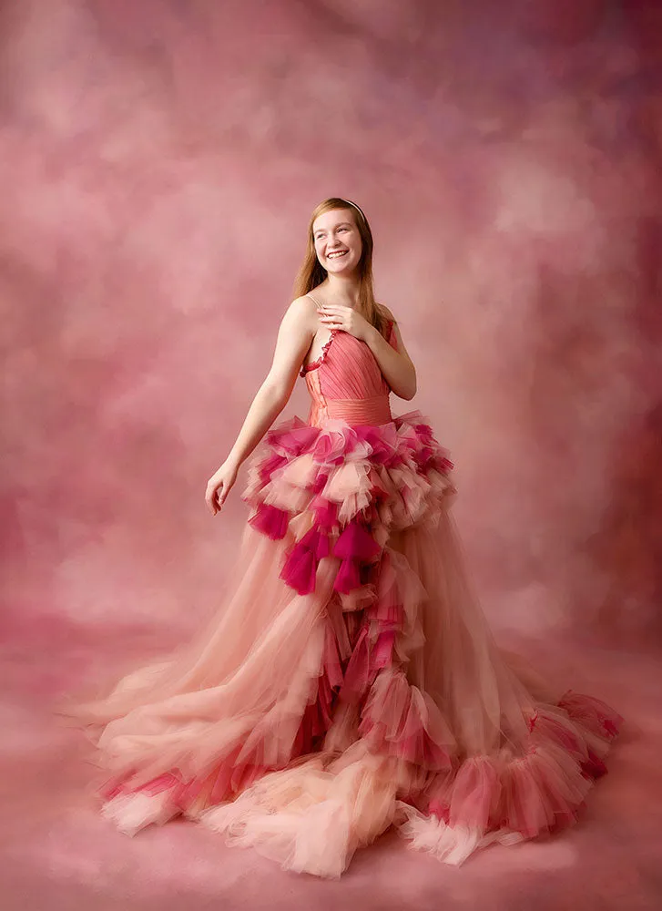 Blush Blossom - Floor Long Couture Rental Gown  (Adult 0-Adult 4)