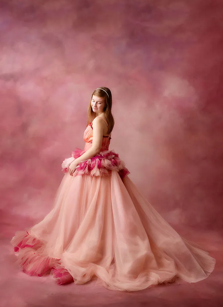 Blush Blossom - Floor Long Couture Rental Gown  (Adult 0-Adult 4)