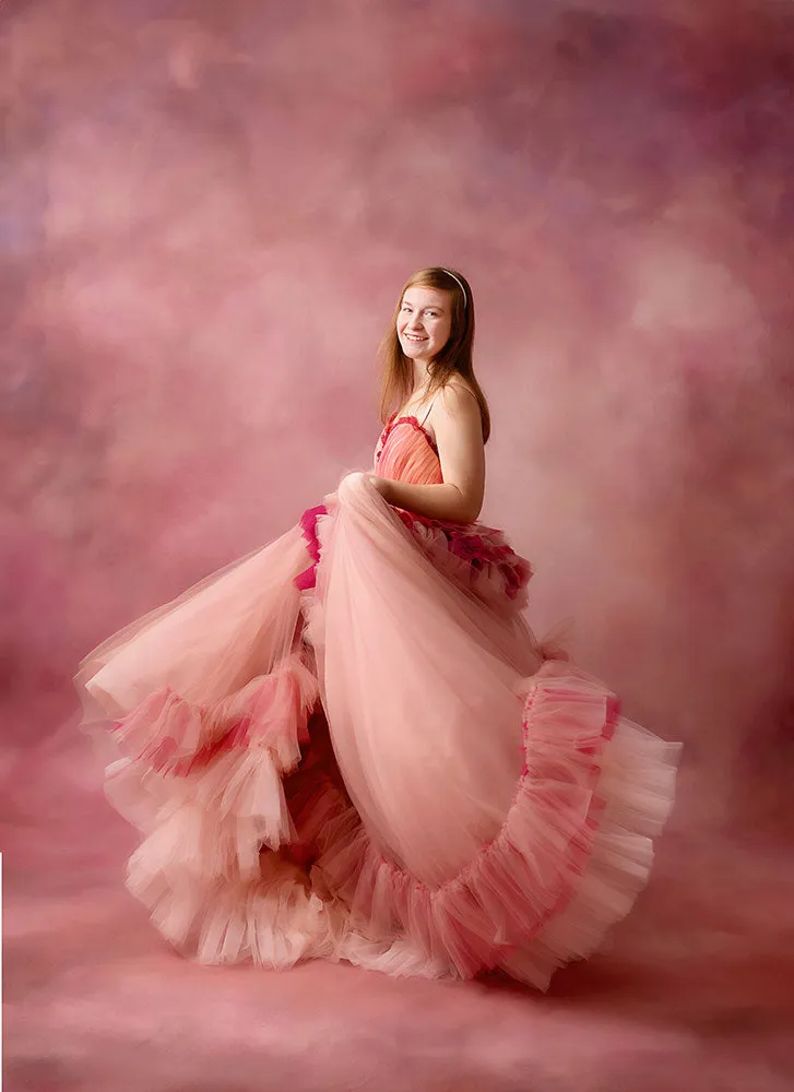 Blush Blossom - Floor Long Couture Rental Gown  (Adult 0-Adult 4)