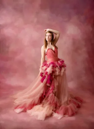Blush Blossom - Floor Long Couture Rental Gown  (Adult 0-Adult 4)