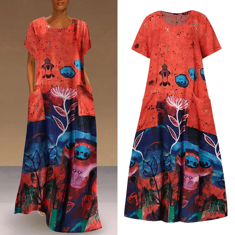 Boho Art Deco Maxi Dress