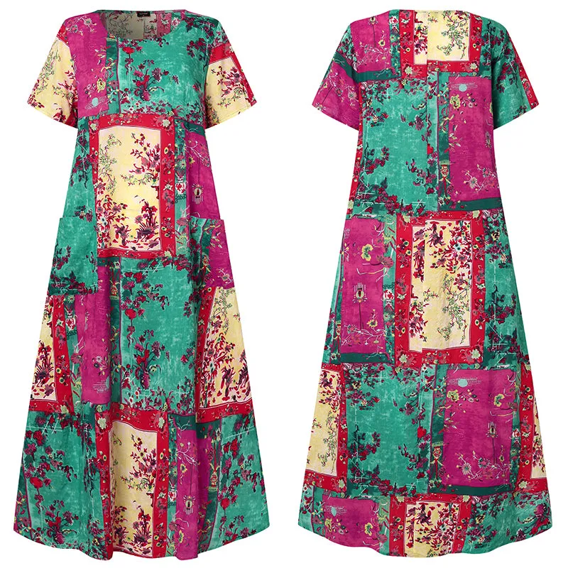 Boho Art Deco Maxi Dress