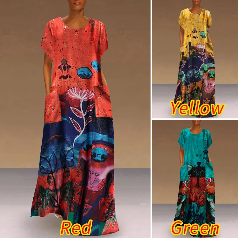 Boho Art Deco Maxi Dress