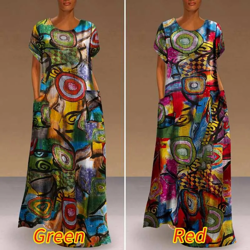 Boho Art Deco Maxi Dress