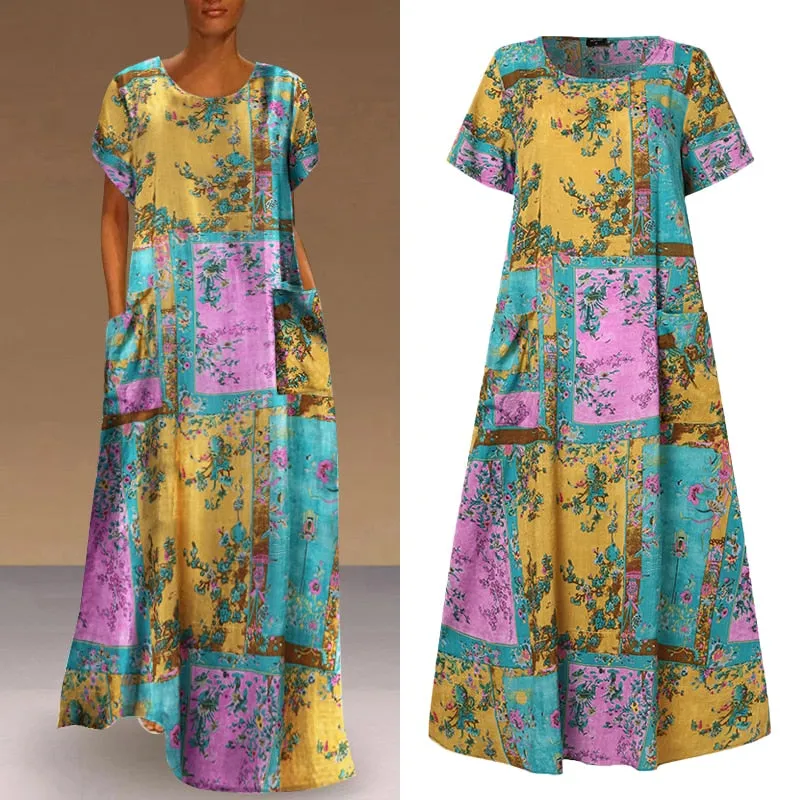 Boho Art Deco Maxi Dress