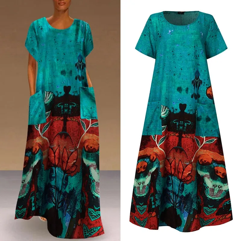 Boho Art Deco Maxi Dress