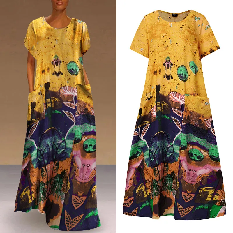 Boho Art Deco Maxi Dress