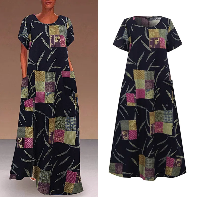Boho Art Deco Maxi Dress