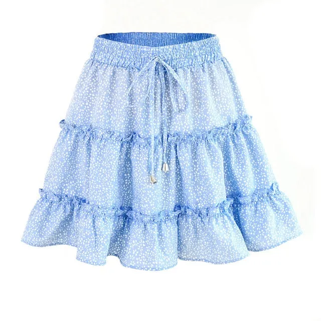 Casual High Waist Bohemian Skirt