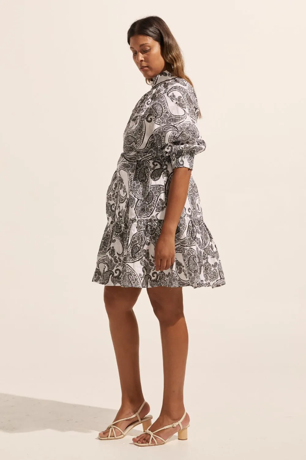 cater dress - black paisley