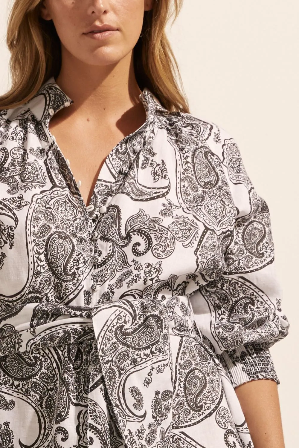 cater dress - black paisley