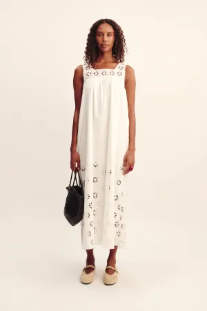 CECILIA SHIFT DRESS - VINTAGE WHITE