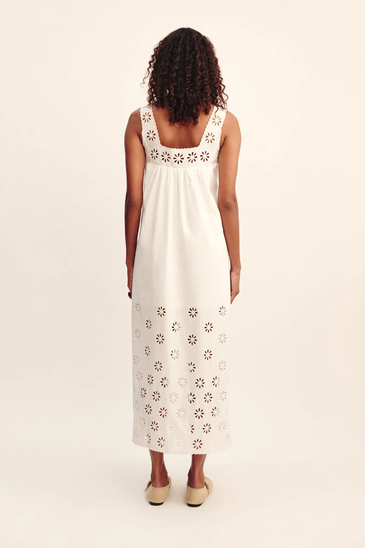 CECILIA SHIFT DRESS - VINTAGE WHITE