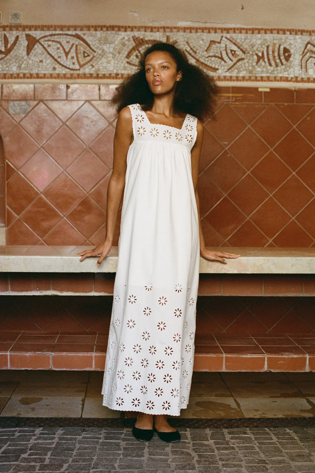 CECILIA SHIFT DRESS - VINTAGE WHITE