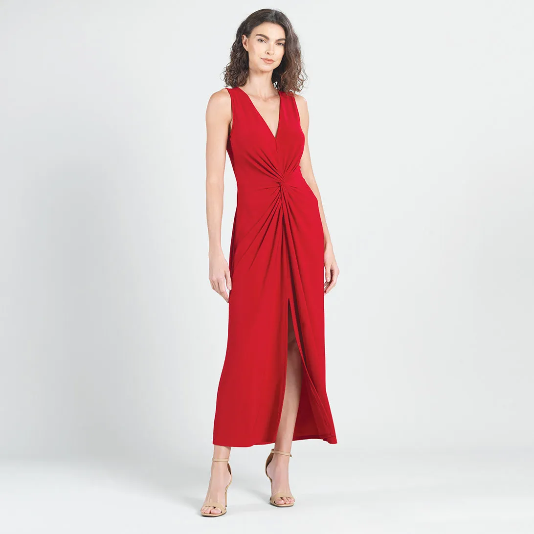 Center Slit Maxi Dress - Red