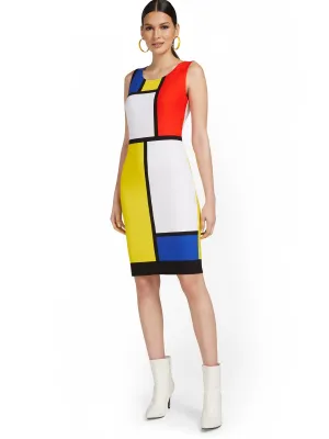 Colorblock Tank Sheath Dress