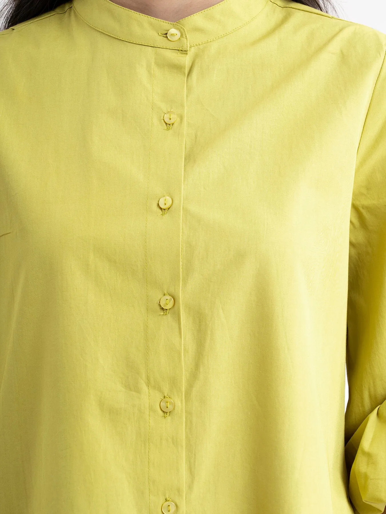 Cotton Tiered Dress - Acid Green