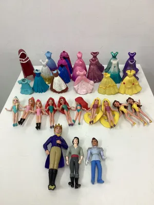 Disney Princess & Prince Bundle Magiclip & Rubber Dresses