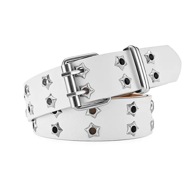 Double Star Eyelet Buckle Belt