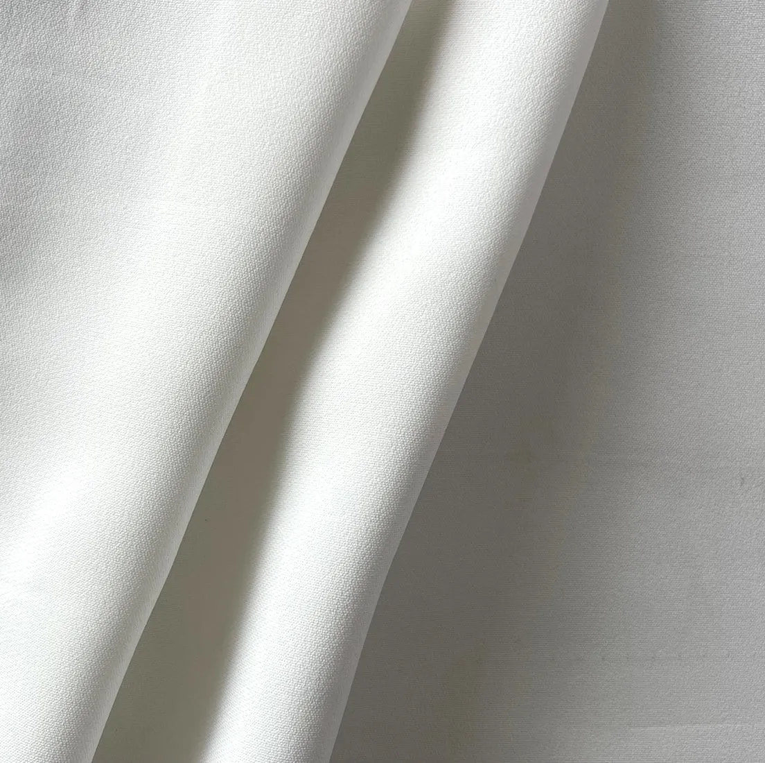 Drapey Porcelain White Rayon Viscose Crepe