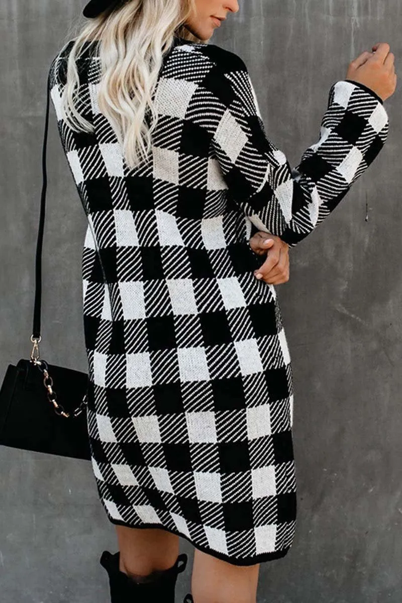 Dunnmall Plaid Mini Dress