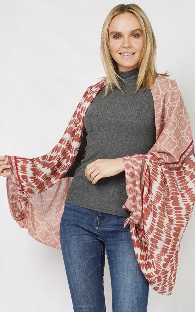 ESC10914 ABSTRACT PRINT SATIN OBLONG