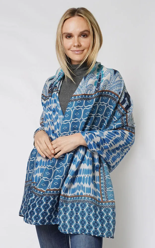 ESC10914 ABSTRACT PRINT SATIN OBLONG
