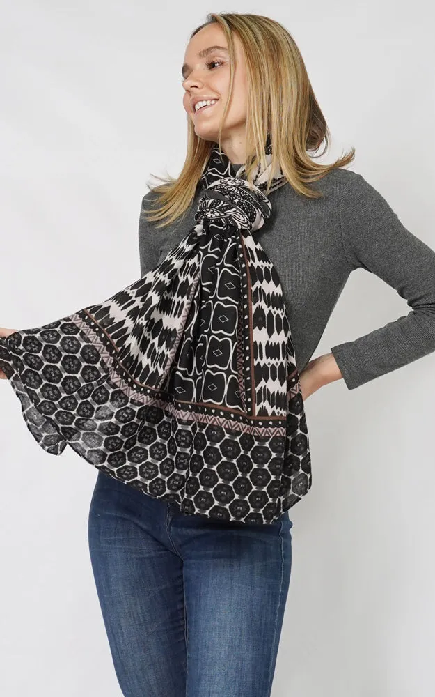 ESC10914 ABSTRACT PRINT SATIN OBLONG