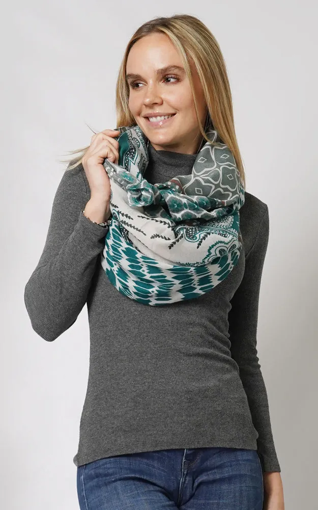 ESC10914 ABSTRACT PRINT SATIN OBLONG