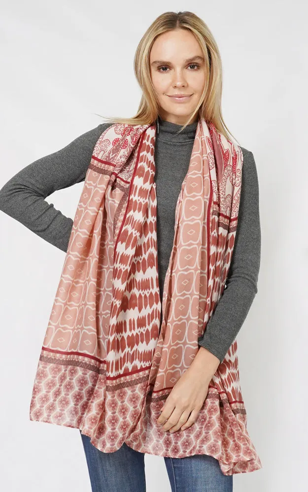 ESC10914 ABSTRACT PRINT SATIN OBLONG
