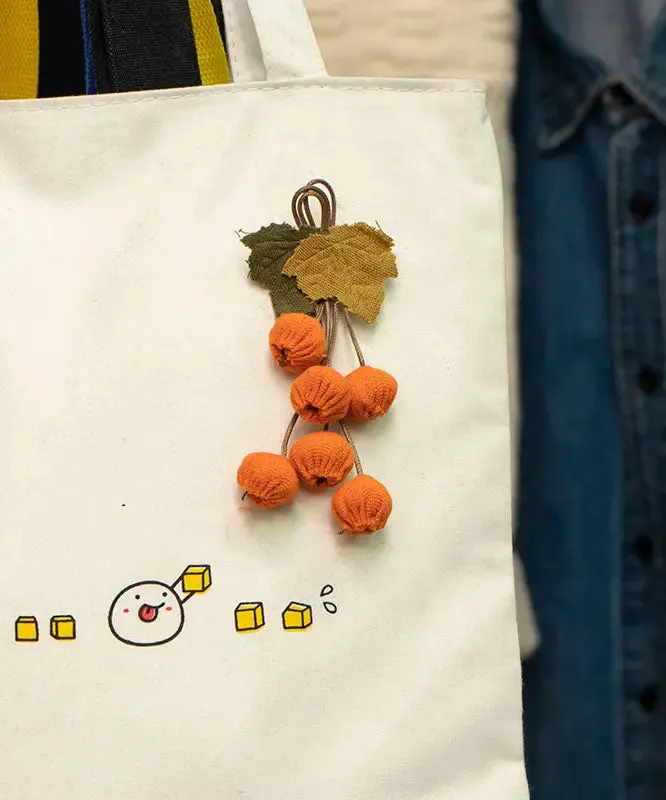 Fashion Orange Fabric Art Fruit Brooches ML1388