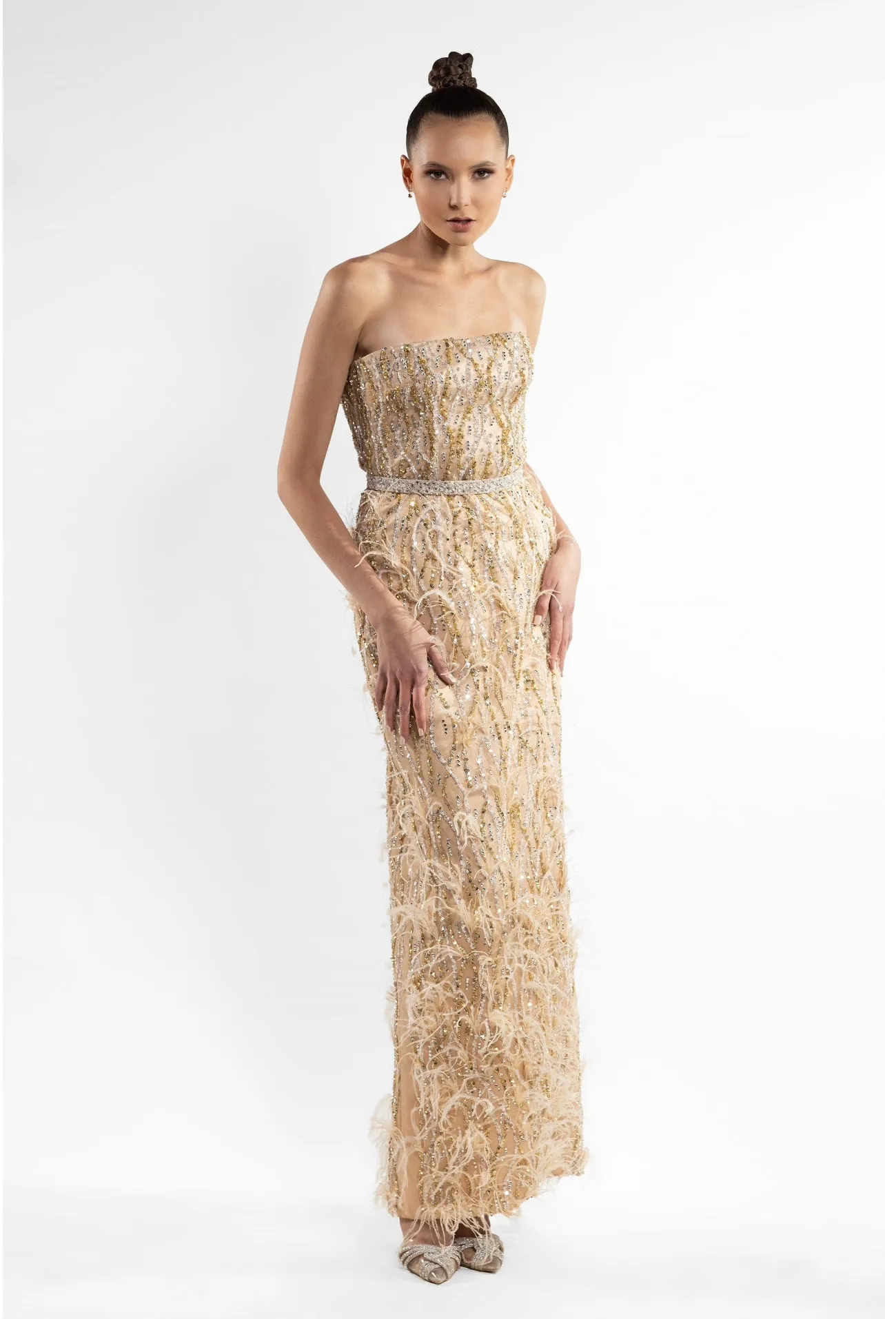 Feathered Elegance Dress