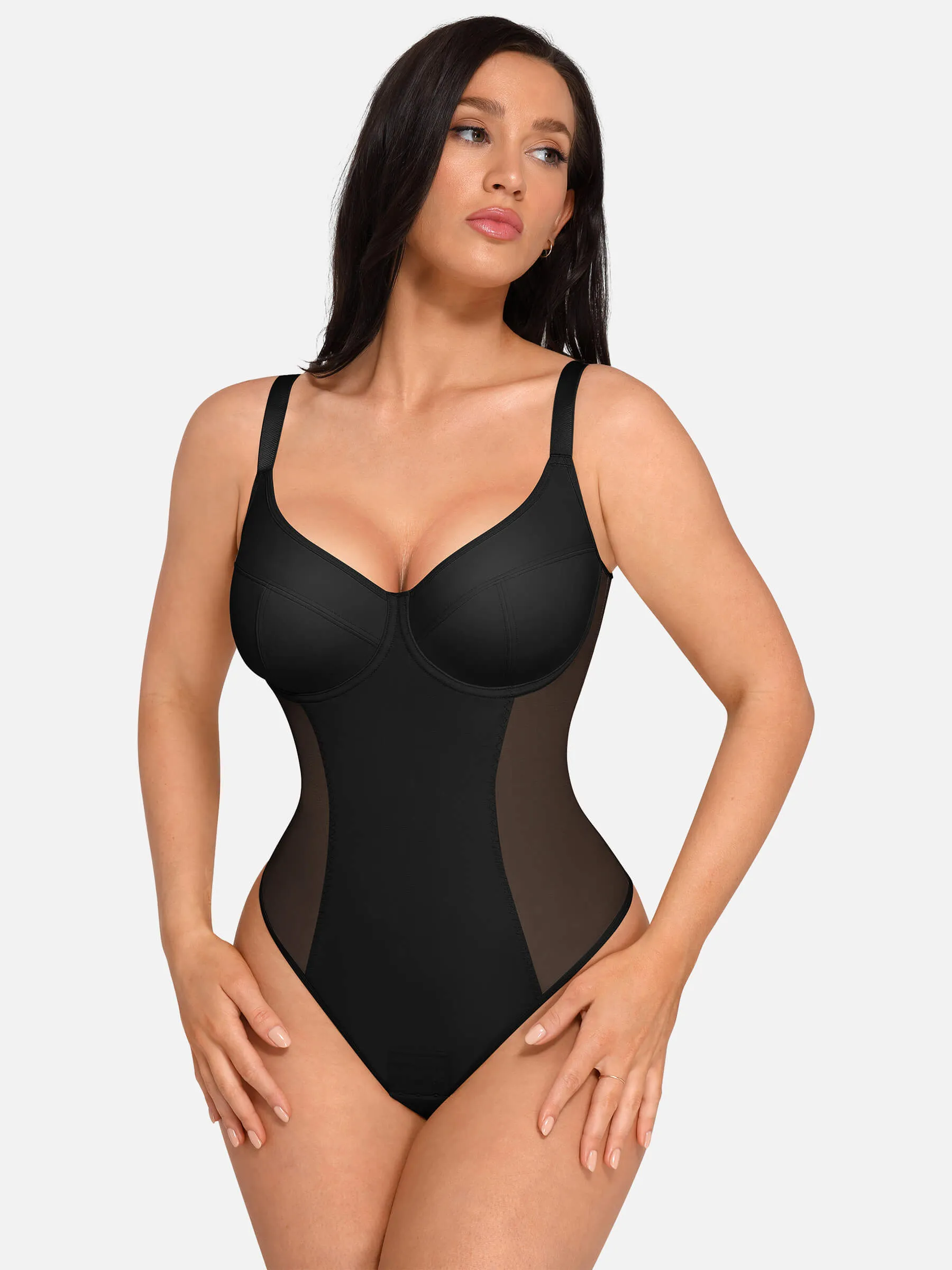 Feelingirl Tummy Control Thong Sculpting Daily Wear Shapewear Bodysuit