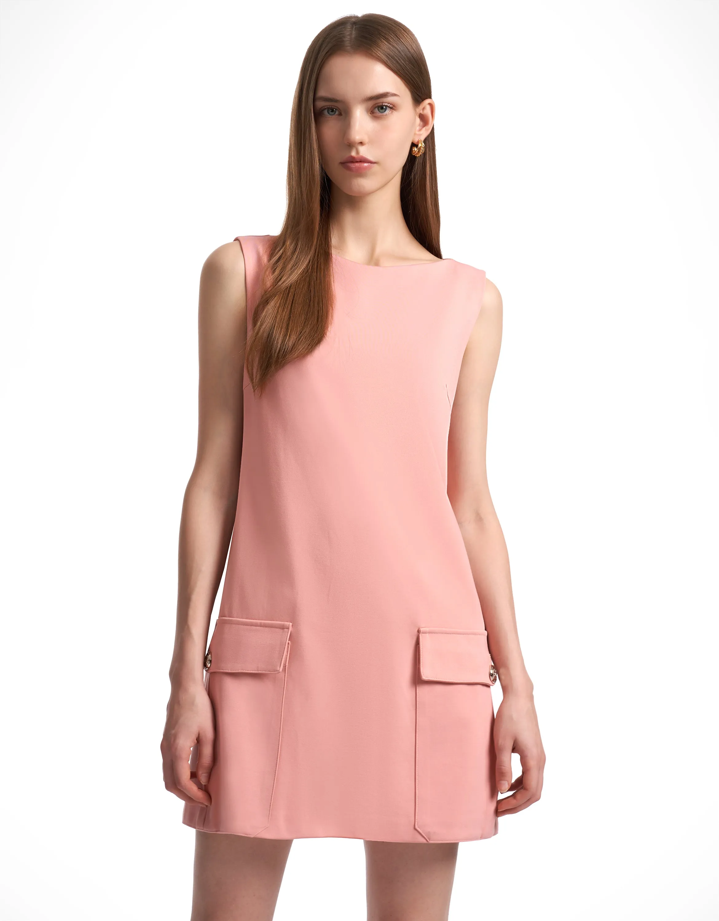 Flap Pocket Detail Dress