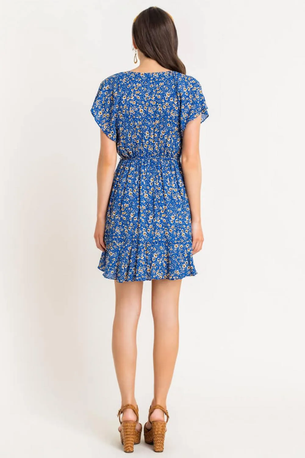 Floral Wrap Mini Dress