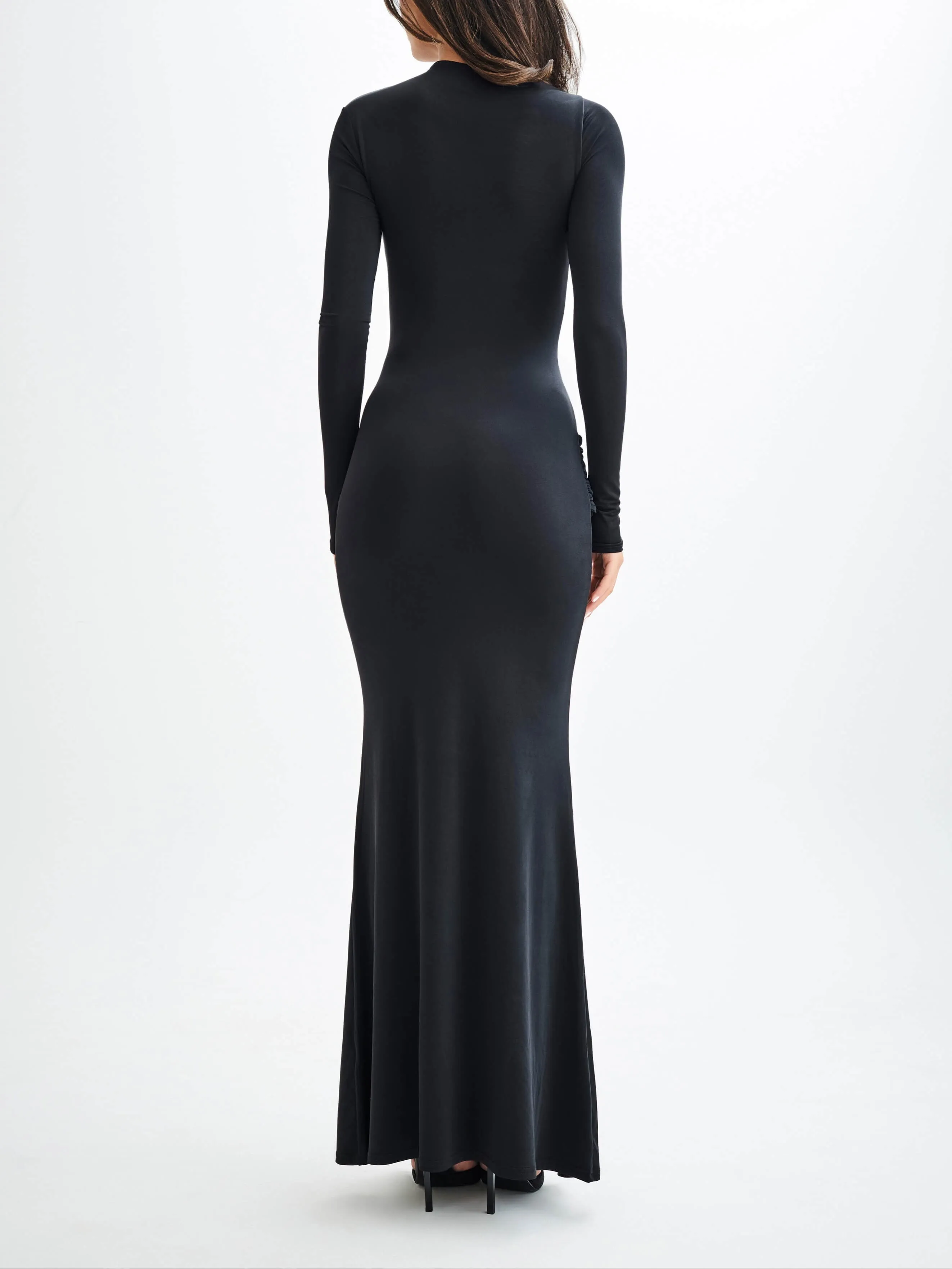 Flytonn- Halcyon Long Sleeve Slinky Maxi Dress
