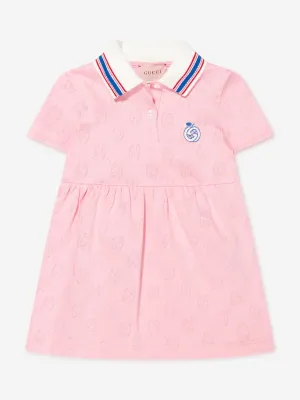 Gucci Baby Girls GG Jacquard Dress in Pink